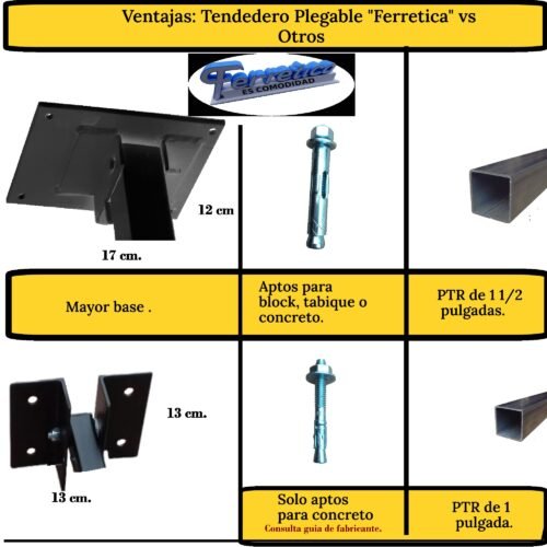 ONE SUPER PRACTIC Tendedero Plegable para Ropa y Cobijas Pesadas, Moderno y Elegante de Color Negro. (Cordón Poliéster, 6 líneas)