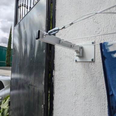Tendedero Plegable para Ropa y Cobijas, de Color Blanco o Negro. (Cable de Acero, 3 líneas)